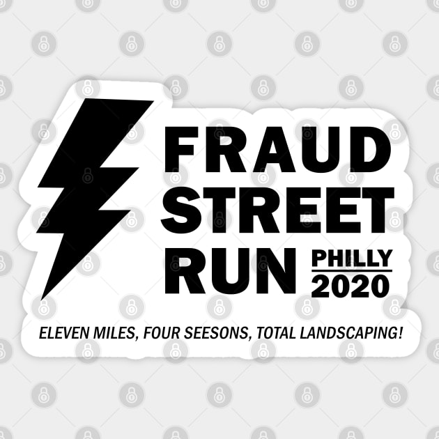 Fraud Street Run 2020 Sticker by valentinahramov